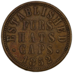 SOLD Canada Montreal 1852  L. Gnaedinger Son & Co. Advertising Token BR #574 Leroux #989