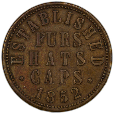 SOLD Canada Montreal 1852  L. Gnaedinger Son & Co. Advertising Token BR #574 Leroux #989