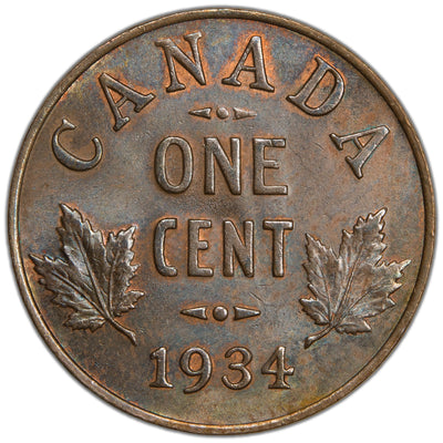 Canada 1934 1 Small Cent Coin - Choice Uncirculated