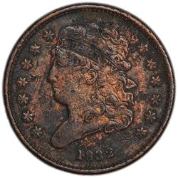 United States 1832 Classic Head Half Cent Coin - Corrosion