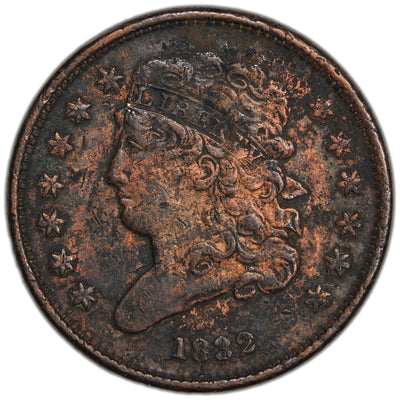 United States 1832 Classic Head Half Cent Coin - Corrosion