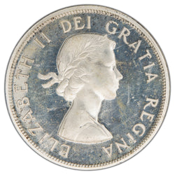 Canada 1958 $1 Silver Dollar Proof Like Coin - PCGS PL-66