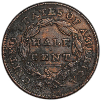 United States 1832 Classic Head Half Cent Coin - Corrosion