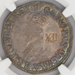 Great Britain 1635-36 Crown Mint Mark 1s One Shilling Silver Coin S-2791 - NGC VF-30