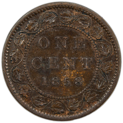 Canada 1858 One Large Cent Coin First Year of Issue! - Very Fine