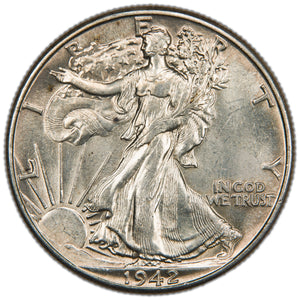 United States 1942 Walking Liberty Half Dollar Silver Coin