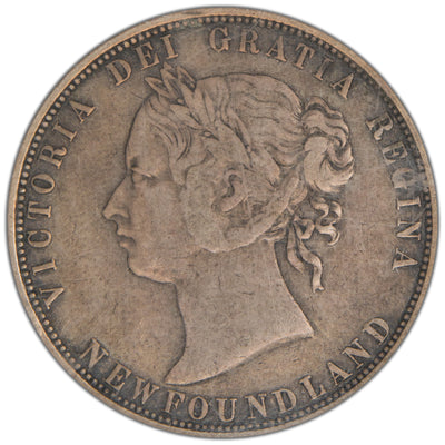 Newfoundland 1874 50 Cents Half Dollar Silver Coin - NGC F-15