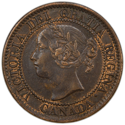 Canada 1859 DP N9 #2 One Large Cent Coin - Almost Uncirculated