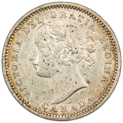 Canada 1901 10 Cents Dime Silver Coin - EF