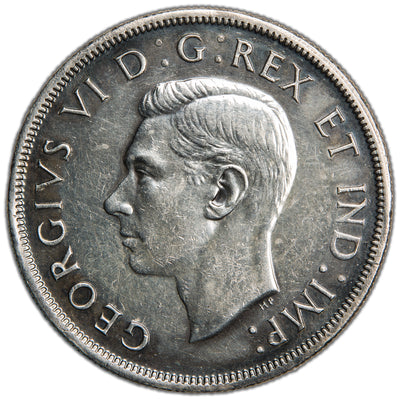 SOLD Canada 1947 Maple Leaf $1 Silver Dollar Coin - EF (cleaned)