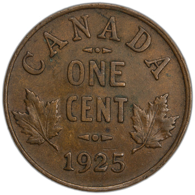 Canada 1925 1 Small Cent Coin - EF