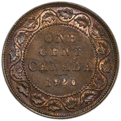 SOLD Canada 1920 One Large Cent Coin - Uncirculated +