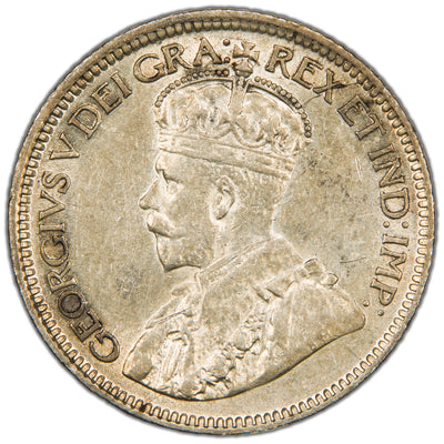 Canada 1918 10 Cents Dime Silver Coin - AU