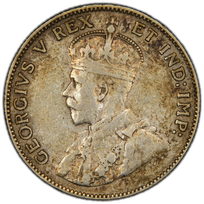 Canada 1911 25 Cents Quarter Silver Coin - F/VF