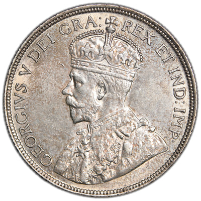 Newfoundland 1911 50 Cents Half Dollar Silver Coin - AU