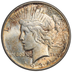 United States 1934-D $1 Peace Dollar Silver Coin
