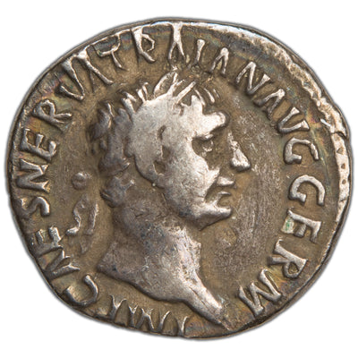Ancient Rome AD 98-99 Trajan AR Denarius Coin RIC #6 3.06g