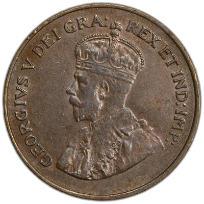 Canada 1925 1 Small Cent Coin - Almost Uncirculated