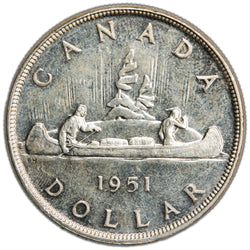 Canada 1951 SWL $1 Silver Dollar Coin - Uncirculated +