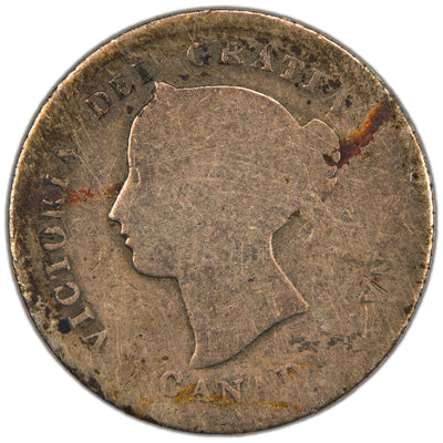 Canada 1875-H Small Date 5 Cents Silver Coin - Circulated