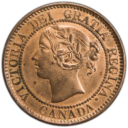 SOLD Canada 1859 N9 Low 9 1 Large Cent Coin - Cleaned