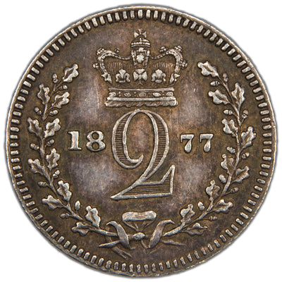 Great Britain 1877 2d Two Pence Silver Coin