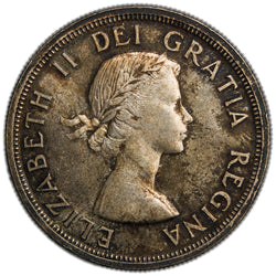 Canada 1953 Shoulder Fold $1 Silver Dollar Coin - Choice Uncirculated