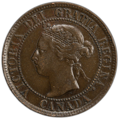 Canada 1894 Thin 4 1 Large Cent Silver Coin - Very Fine