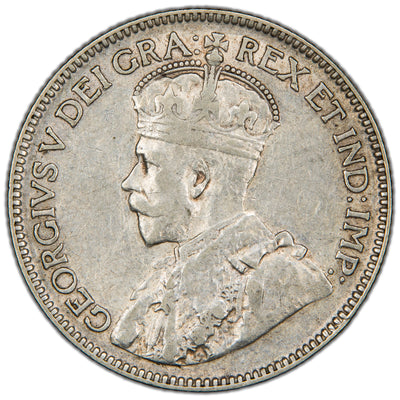 Canada 1933 25 Cents Quarter Silver Coin - VF/EF