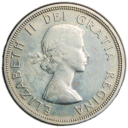 Canada 1955 Arnprior w/ Die Break $1 Silver Dollar Coin - Cleaned