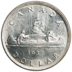 SOLD Canada 1938 $1 Silver Dollar Coin - Choice AU