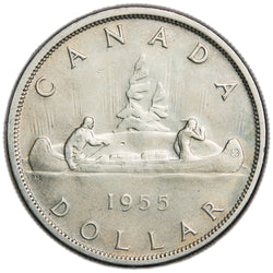 Canada 1955 Arnprior w/ Die Break $1 Silver Dollar Coin - Cleaned