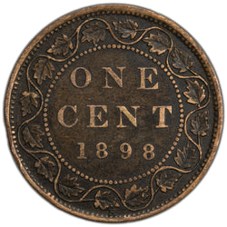 Canada 1898-H 1 Large Cent Coin - VF