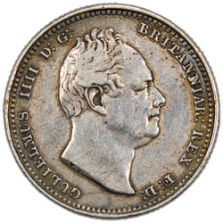 Great Britain 1834 One Shilling Silver Coin - Lightly Cleaned