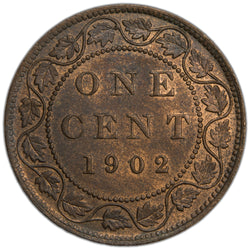 Canada 1902 1 Large Cent Coin - Uncirculated +
