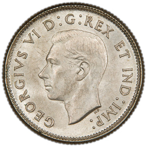 SOLD Canada 1937 25 Cents Quarter Silver Coin - Choice UNC