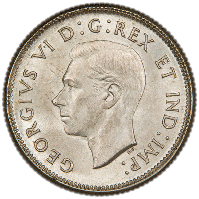SOLD Canada 1937 25 Cents Quarter Silver Coin - Choice UNC