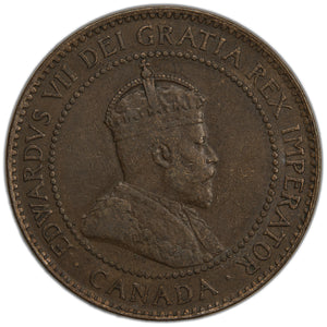 SOLD Canada 1907-H 1 Large Cent Coin - Very Fine