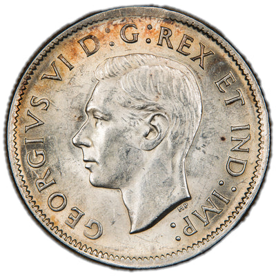 Canada 1938 25 Cents Quarter Silver Coin - Choice Uncirculated