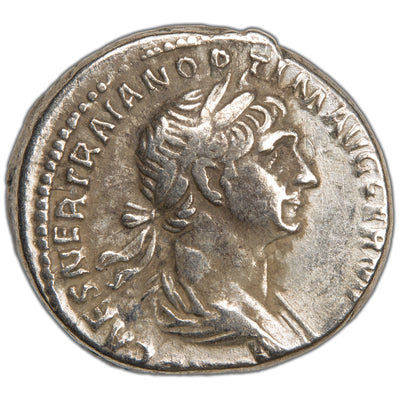 Ancient Rome AD 117 Trajan AR Denarius Coin RIC #334 3.35g