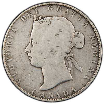 Canada 1871 50 Cents Half Dollar Silver Coin - Good +