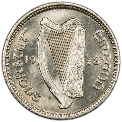 Ireland 1928 3d Threepence Coin - Uncirculated