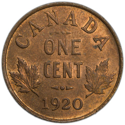 Canada 1920 1 Small Cent Coin - Choice Uncirculated