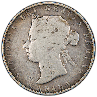 Canada 1881-H 50 Cents Half Dollar Silver Coin - Very Good