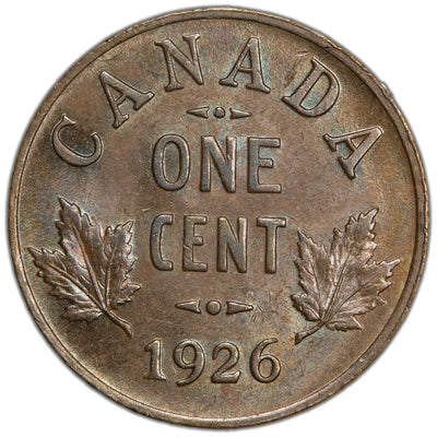 Canada 1926 1 Small Cent Coin - Choice AU