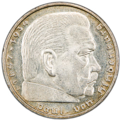 SOLD Germany 1935-D 5 Reichsmark Silver Coin - Choice AU