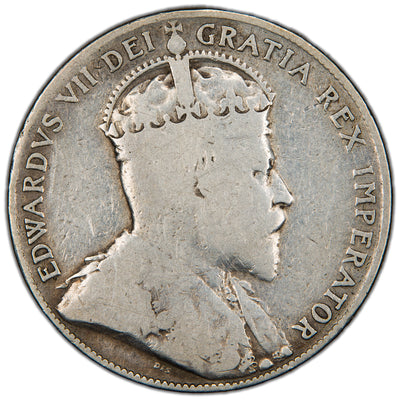 Canada 1904 50 Cents Half Dollar Silver Coin - G/VG