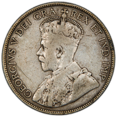 Canada 1914 50 Cents Half Dollar Silver Coin - Fine