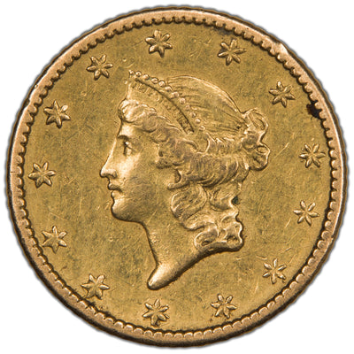 United States 1849 No L $1 One Dollar Gold Coin