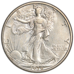 SOLD United States 1936-D 50 Cents Walking Liberty Half Dollar Silver Coin - AU